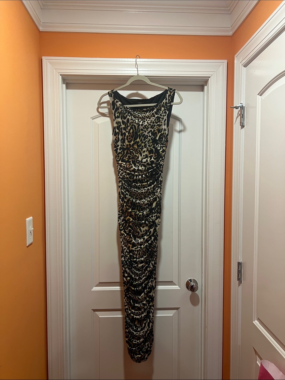 AFRM Leopard Print Maxi Dress - Black & Tan